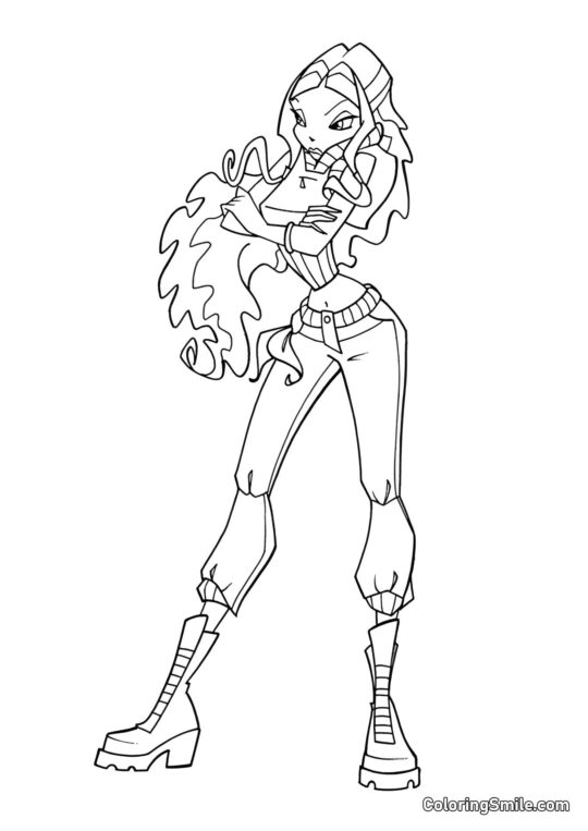 Layla zamračená - Omalovánka