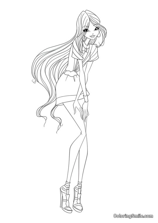 Winx Flora Travelix - Omalovánka