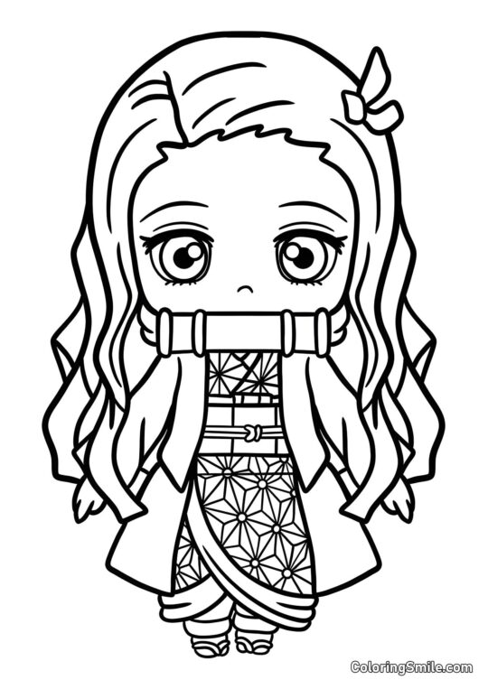 Chibi Nezuko - Omalovánka