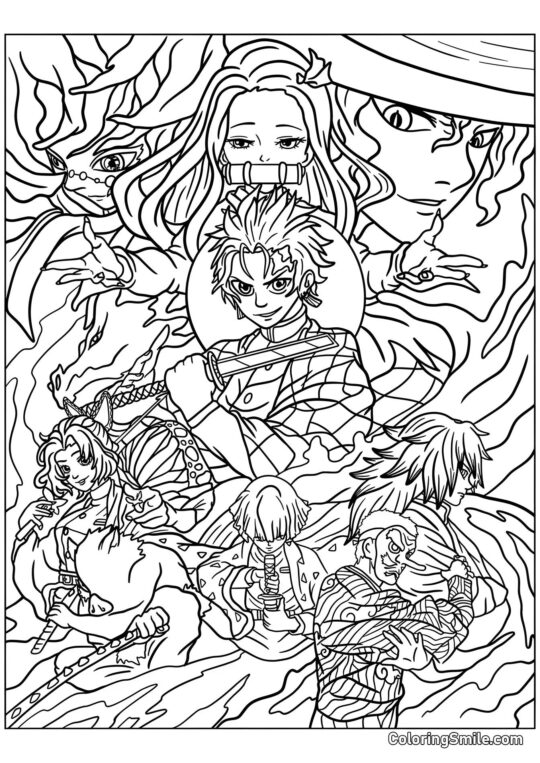 Demon Slayers - Omalovánka