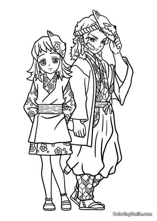 Makomo a Sabito - Omalovánka