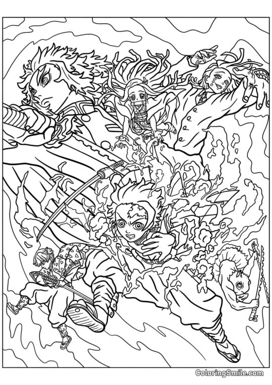 Demon Slayer Kimetsu no Yaiba - Omalovánka