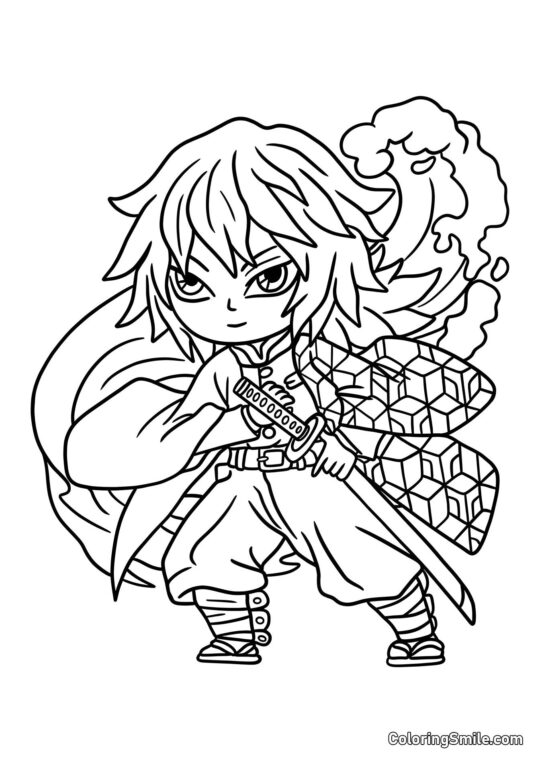 Giyu Tomioka - Omalovánka