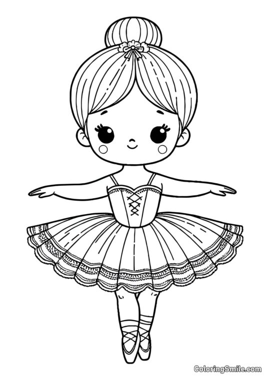 Baletka panenka - Omalovánka