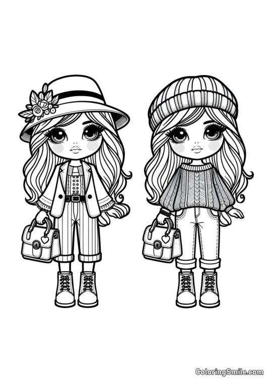Sesterské panenky - Omalovánka