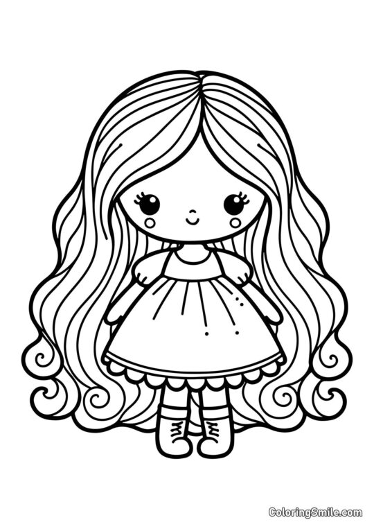 Roztomilá miminkovská panenka - Omalovánka