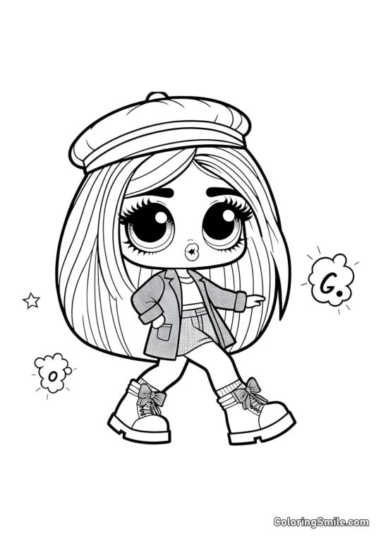 LOL školní panenka - Omalovánka