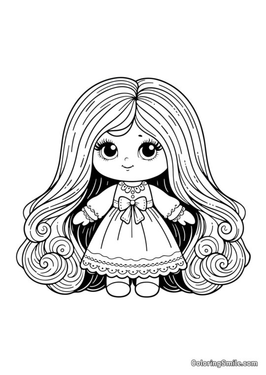 Módní panenka pro miminka - Omalovánka