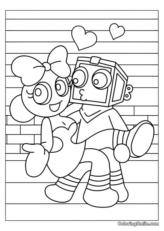 Boxsten a Poppy - Omalovánka