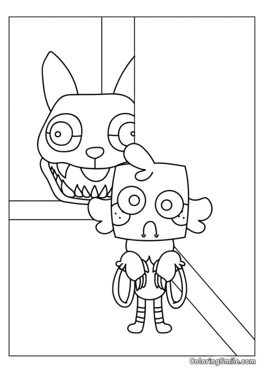 Gub a Zlý pes - Omalovánka