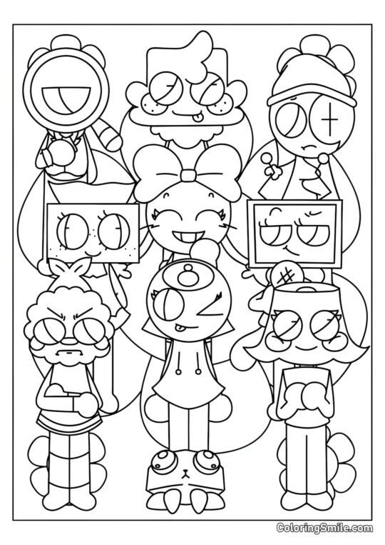 Toonie z Dendyho světa - Omalovánka