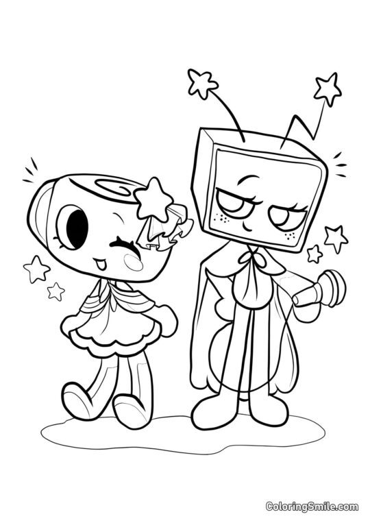 Shelly a Vi z Dendyho světa - Omalovánka