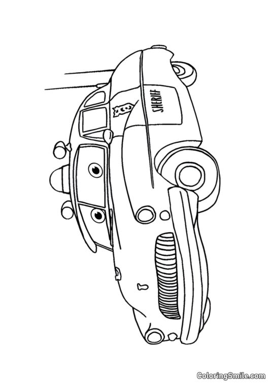 Šerifské auto - Omalovánka