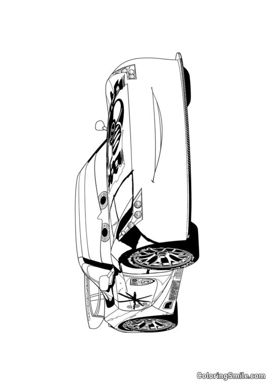 Sportovní auto - Omalovánka