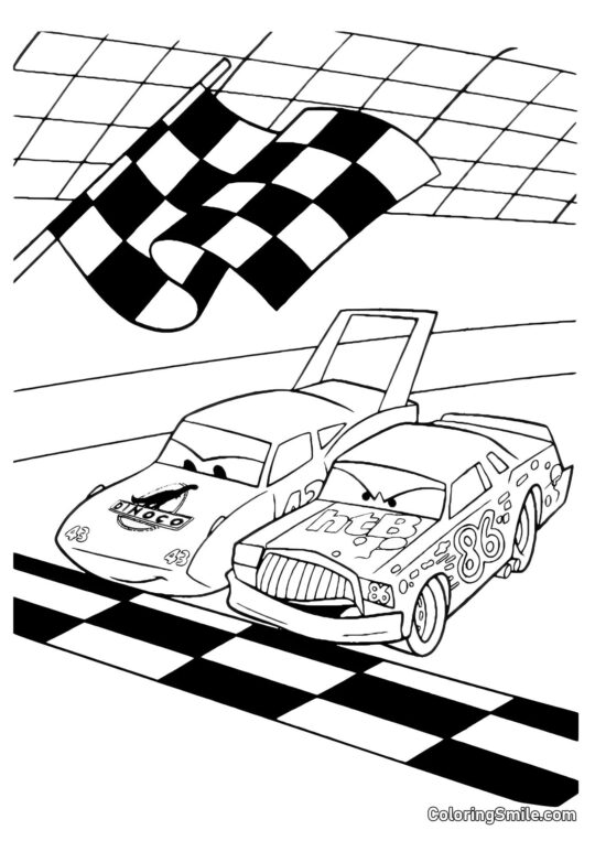 Auta na startu - Omalovánka