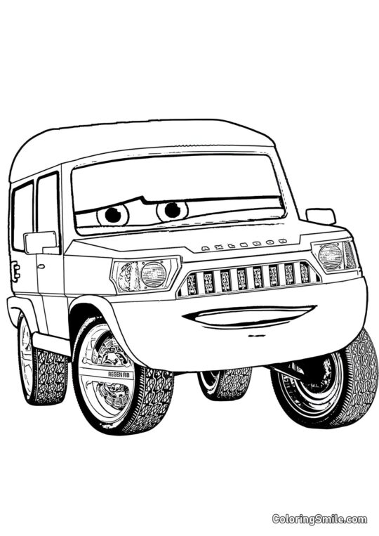 Cool jeep - Omalovánka
