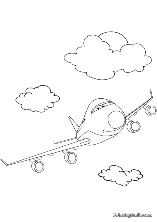 Auto-letadlo - Omalovánka