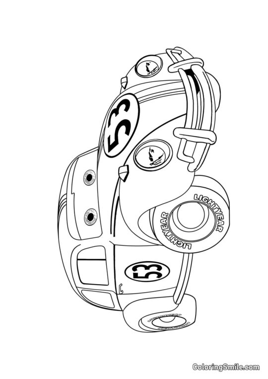 Auto číslo 53 - Omalovánka