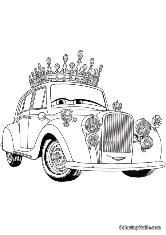 Anglická královna - Omalovánka