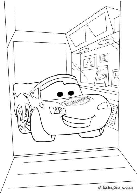 Šťastný McQueen - Omalovánka