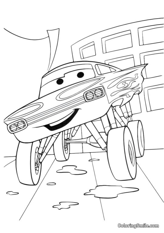 Ramone na myčce aut - Omalovánka