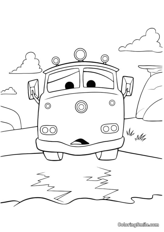 Hadice (červená) v smutku - Omalovánka