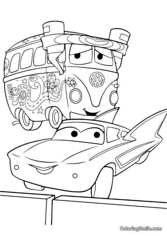 Fillmore a Flo - Omalovánka