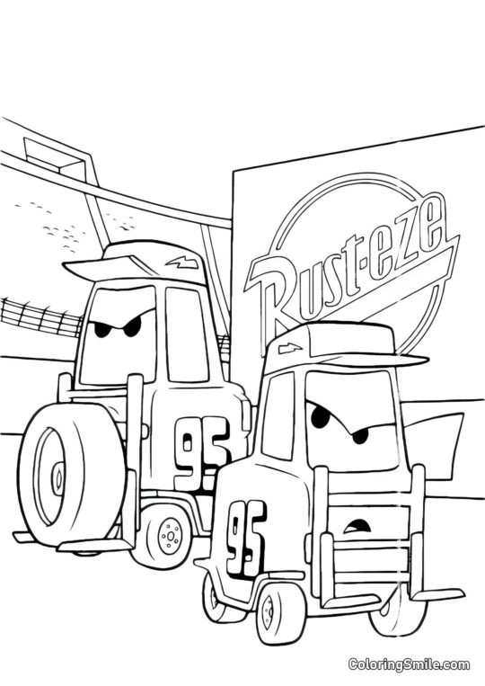 Zlá auta - Omalovánka