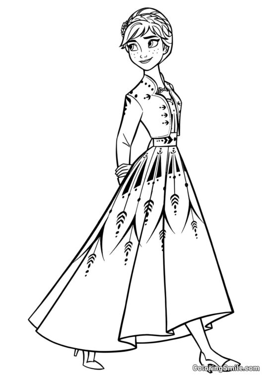 Anna nová královna Arendelle Anna nová královna Arendelle - Omalovánka