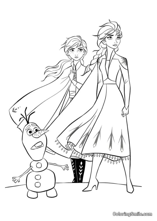 Elsa, Anna, Olaf Elsa, Anna, Olaf - Omalovánka