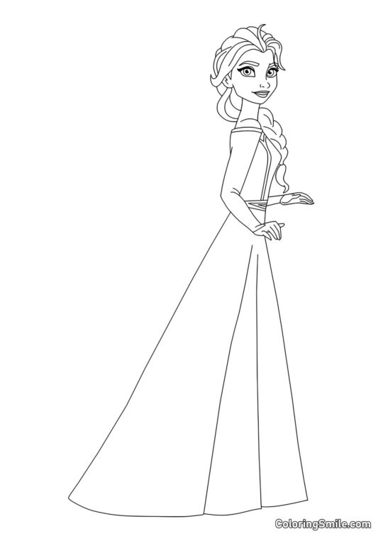 Elsa v plné výšce Elsa v plné výšce - Omalovánka